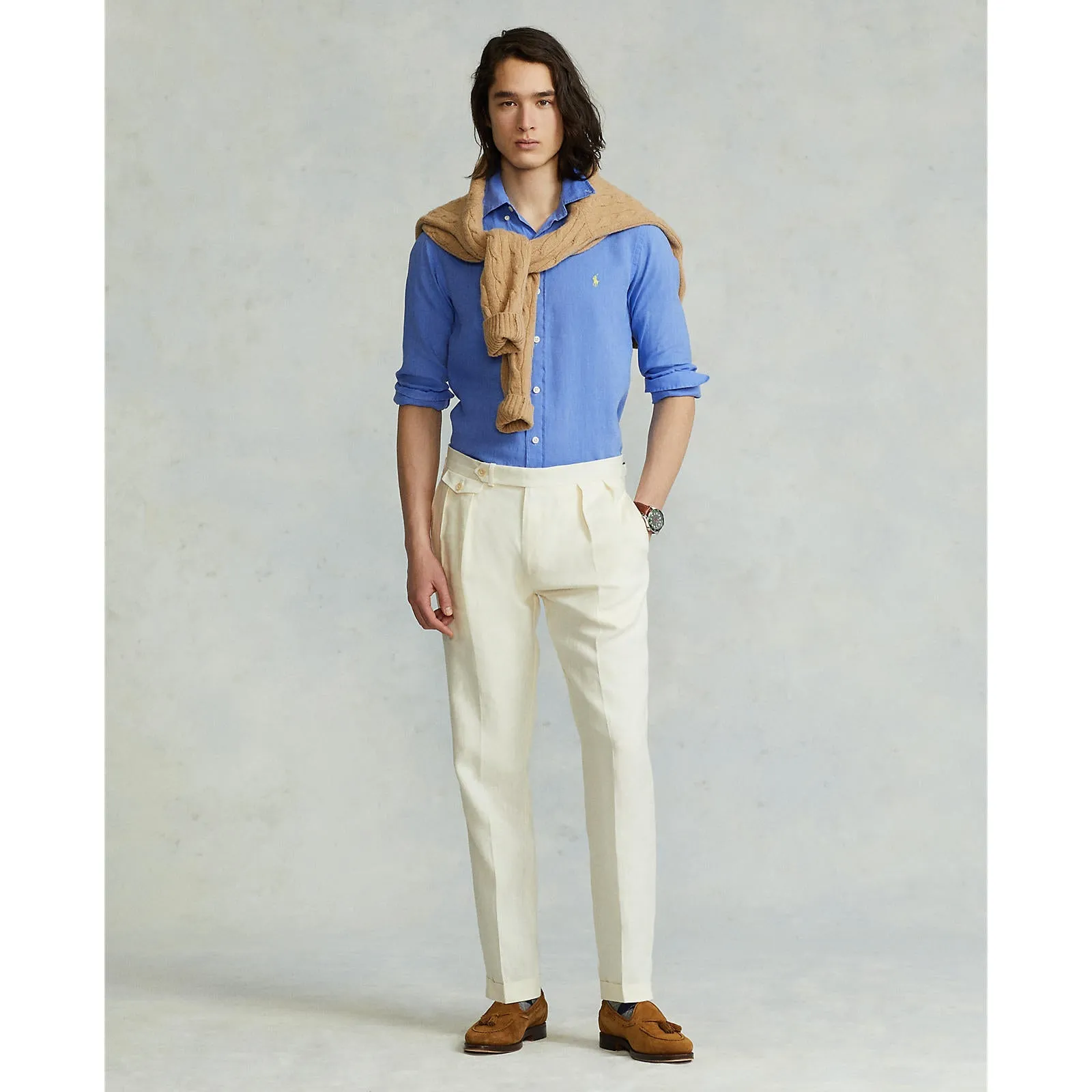 Linen Shirt - Bright Blue