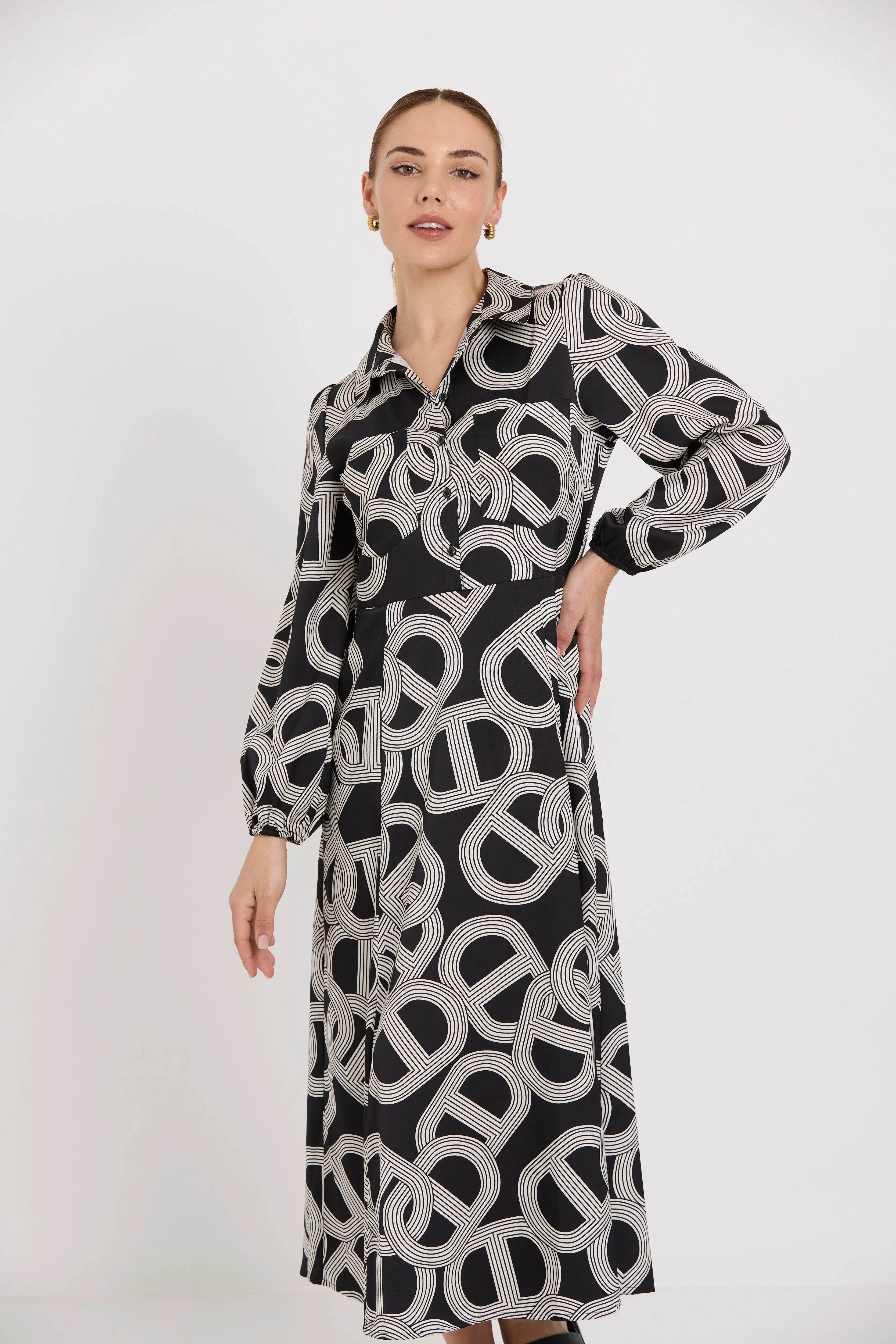 Lucie Dress | Circuit Print