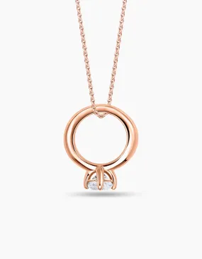 LVC Charmes Rose Elegance Mini Ring Diamond Pendant