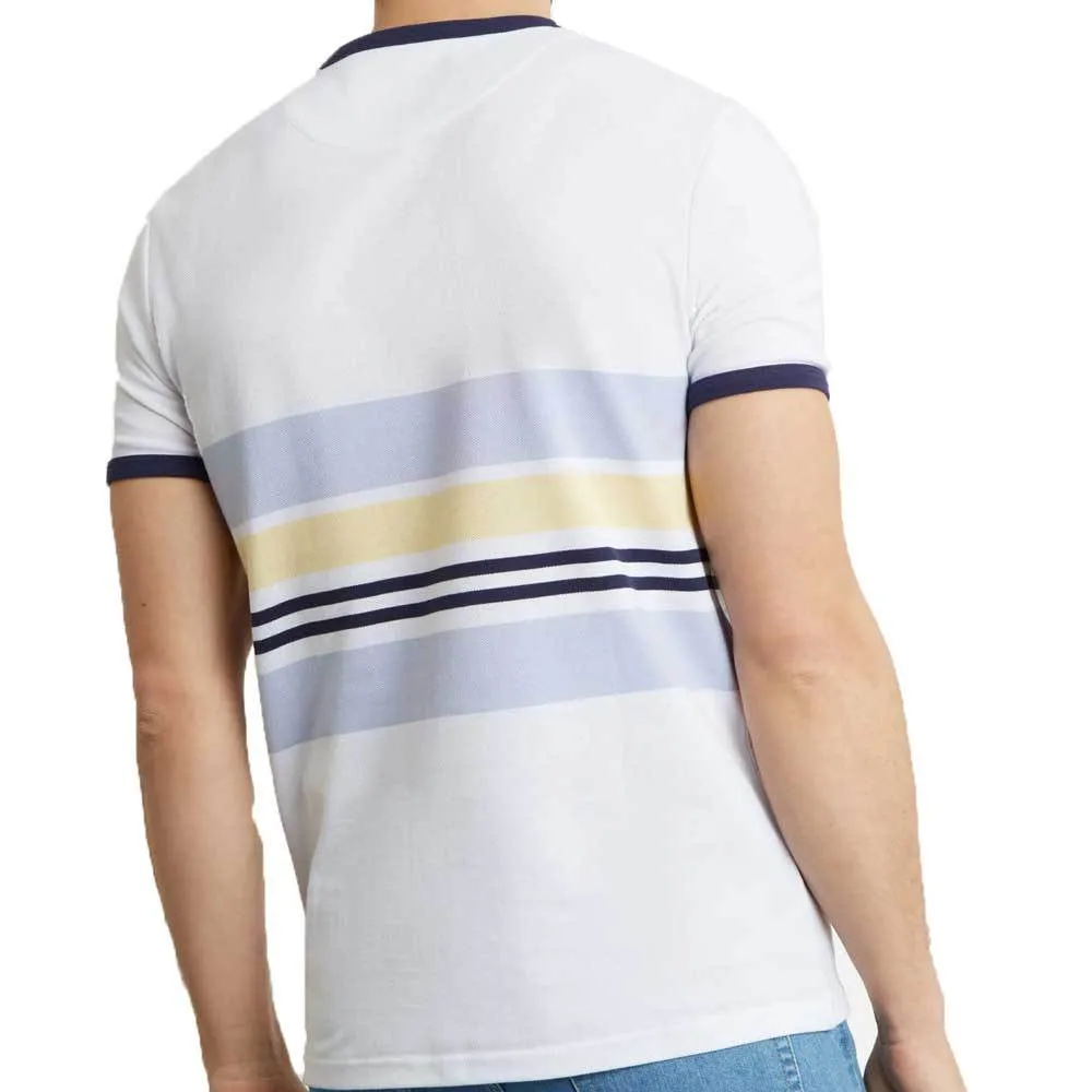 Lyle And Scott Men's Pique Stripe Ringer T-Shirt - White TS1007V