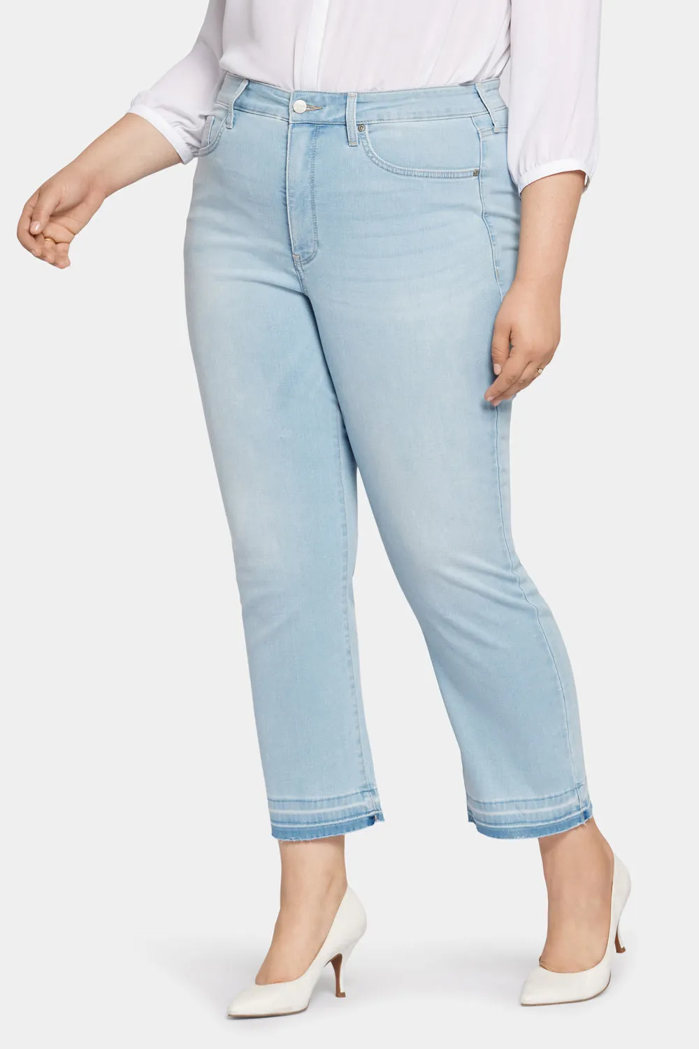 Marilyn Straight Ankle Jeans In Petite Plus Size - Brightside