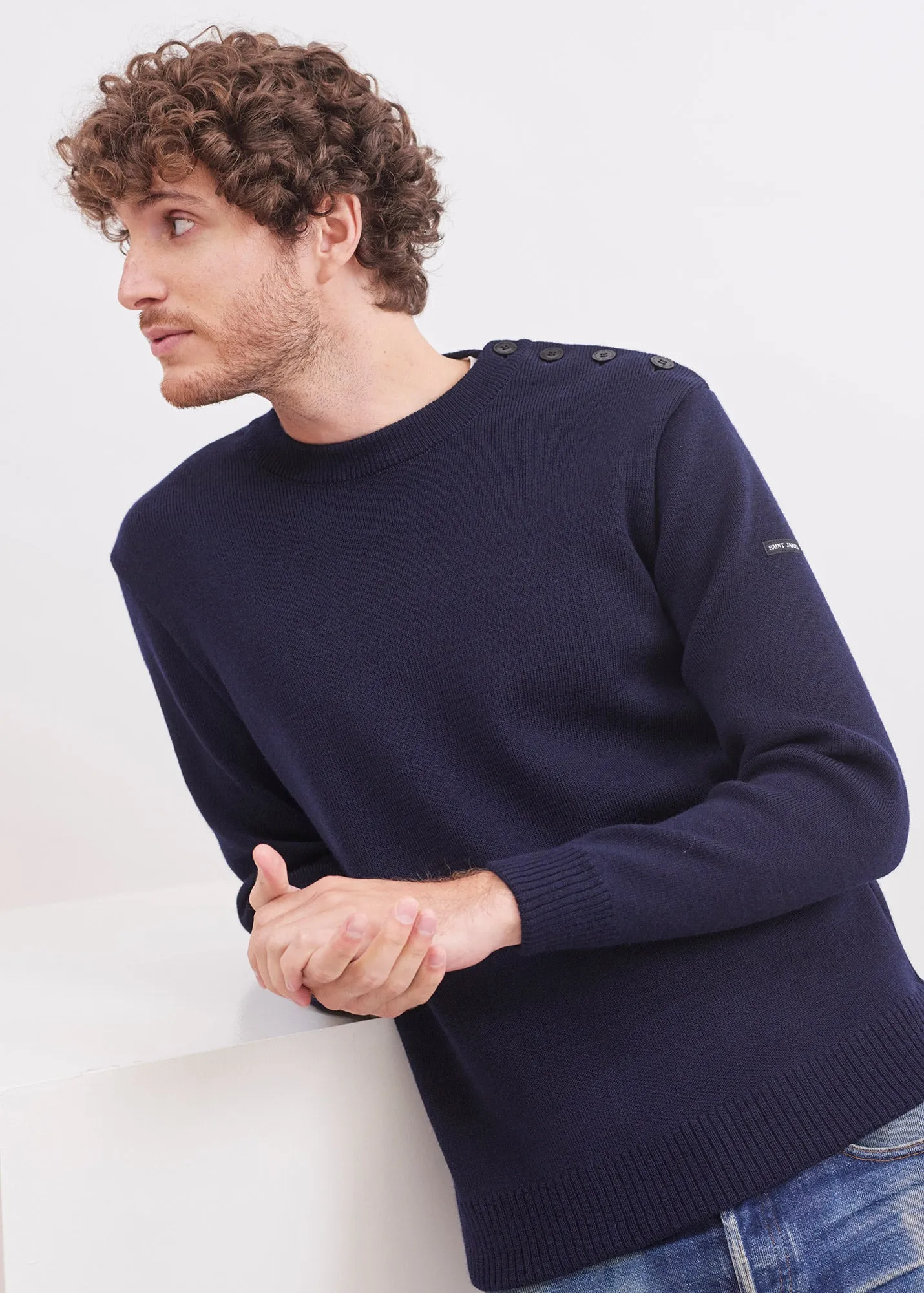 Marinier authentic sailor jumper - regular fit, in pure new wool (MARINE)