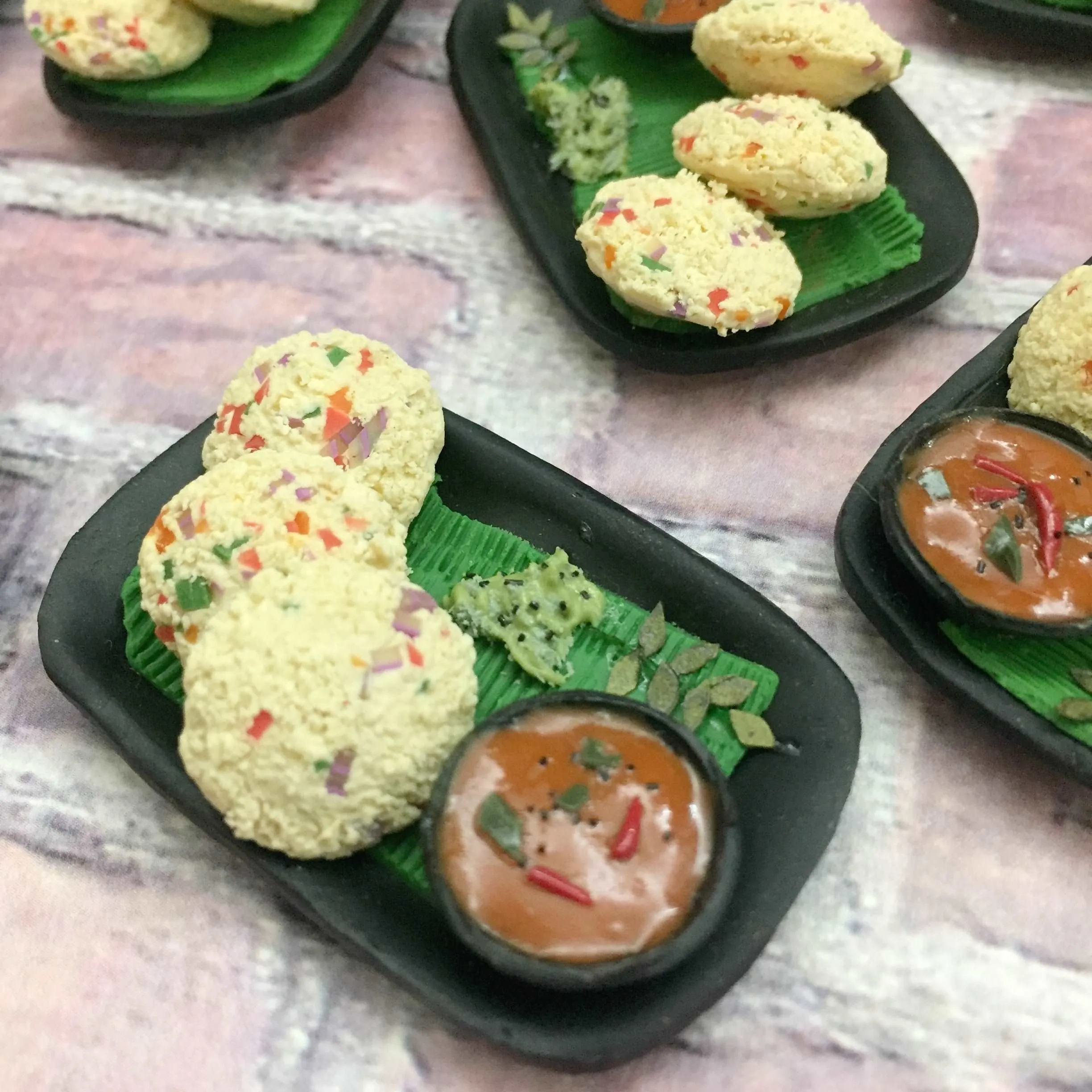 Masala Idli South Indian Miniature Food Magnet