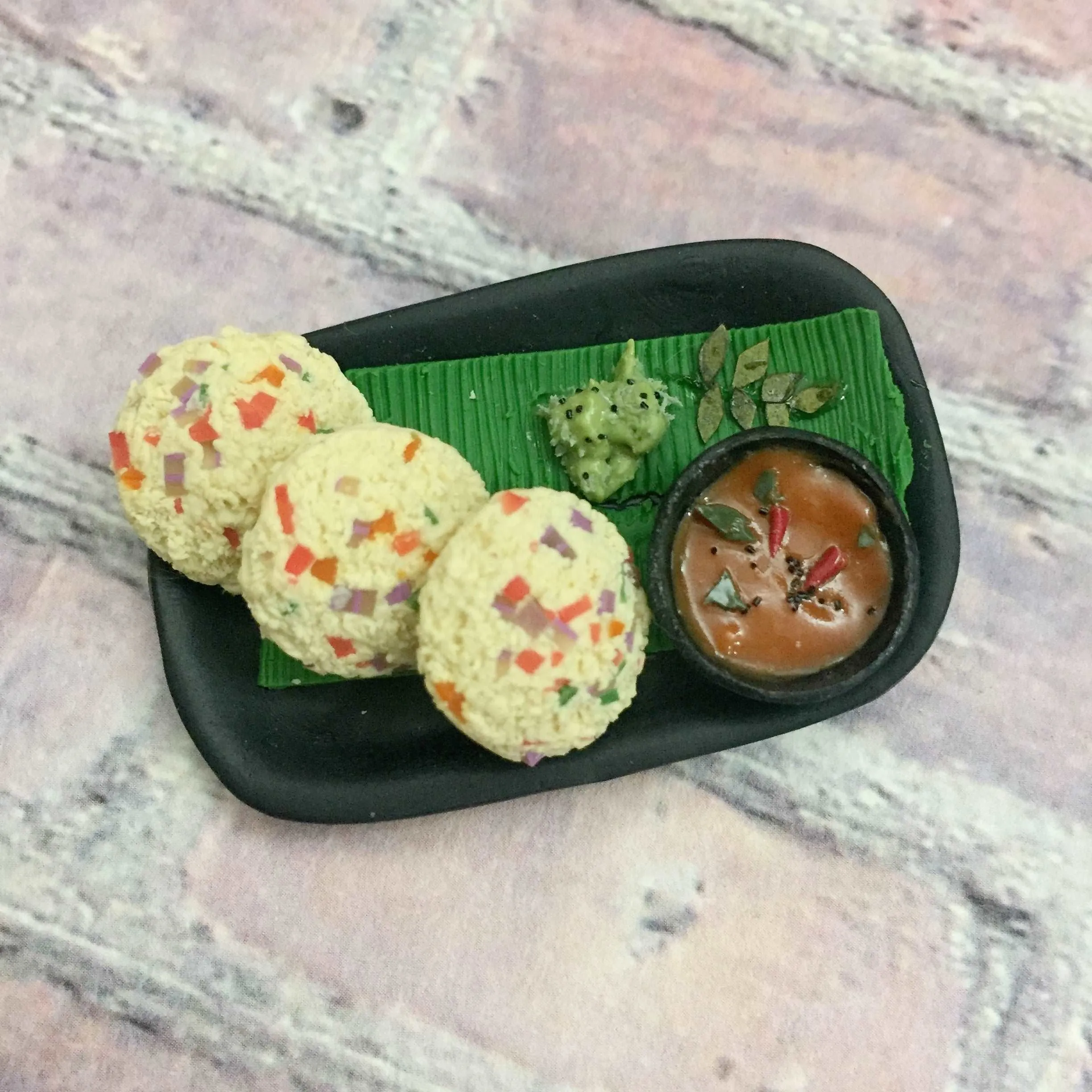 Masala Idli South Indian Miniature Food Magnet