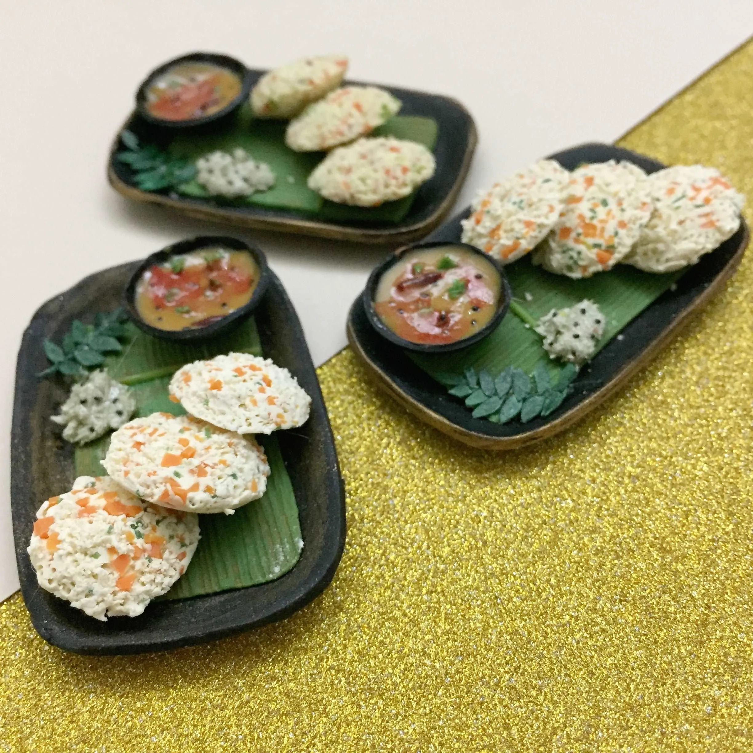 Masala Idli South Indian Miniature Food Magnet