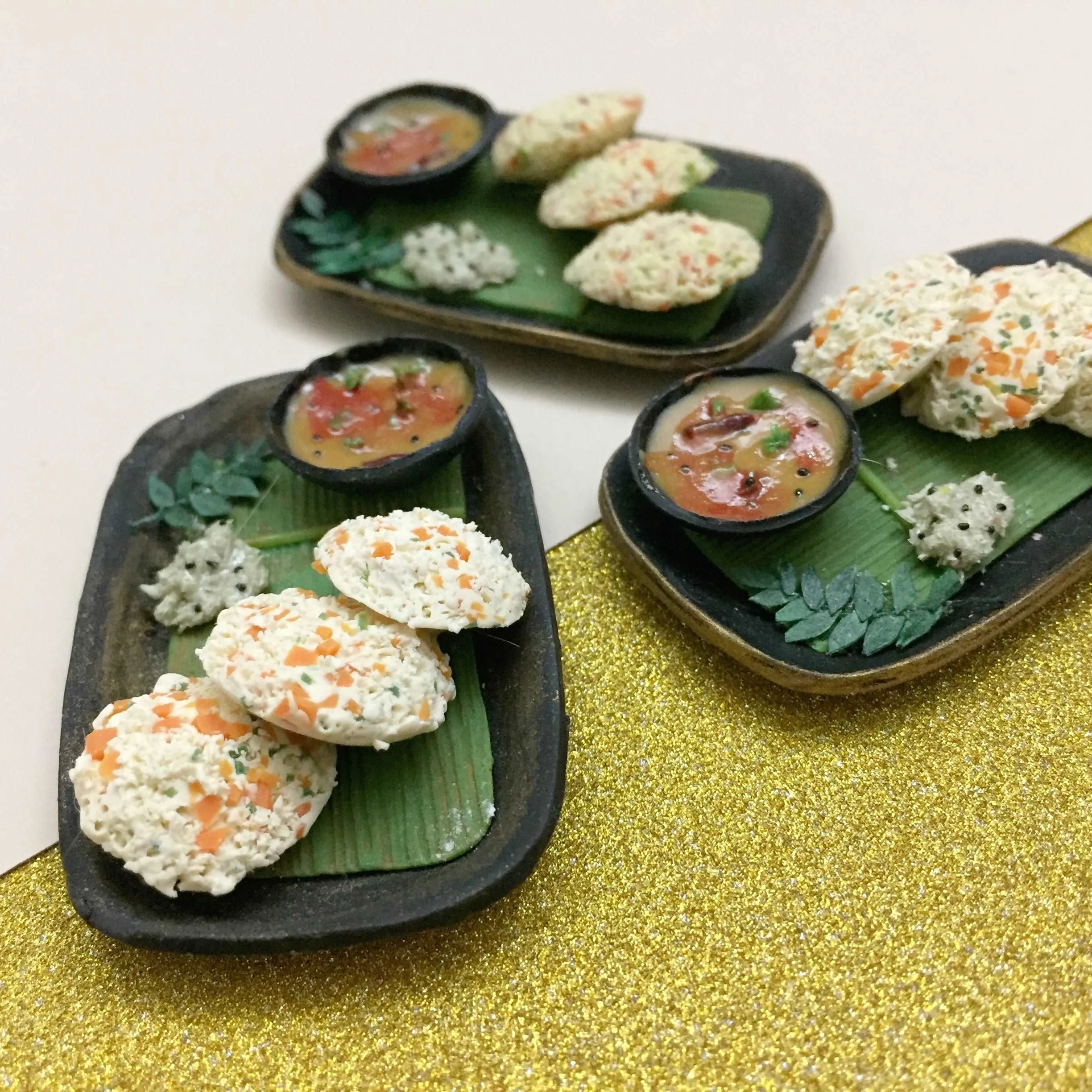 Masala Idli South Indian Miniature Food Magnet