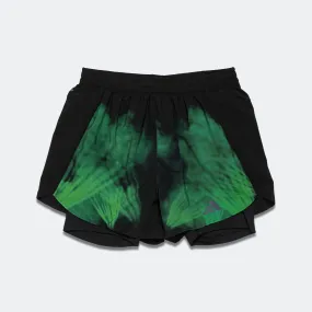 Mens Berlin 2-in-1 Short - Black/Vivid Green