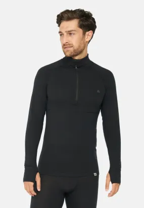 MERINO WOOL BASE LAYER HALF-ZIP SHIRT FOR MEN