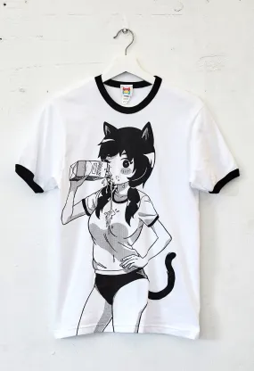 MILKGIRL White Ringer Shirt