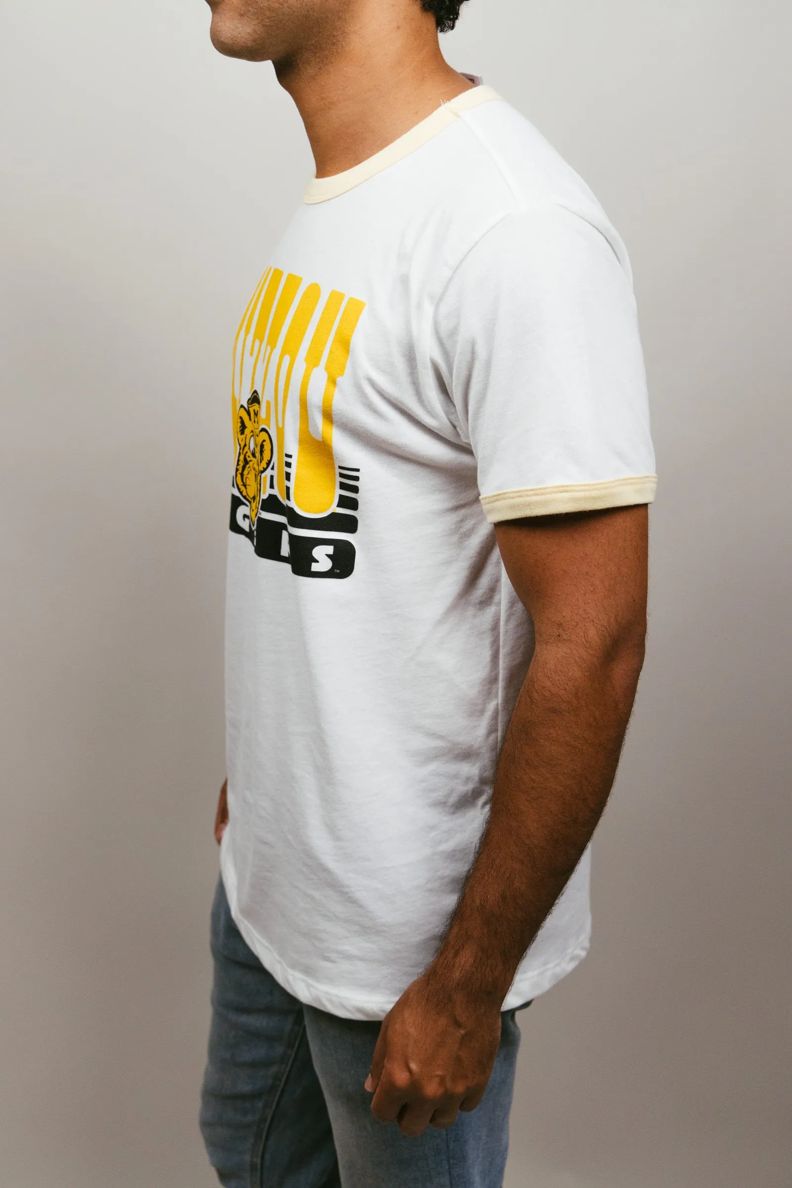 Missouri Tigers 70s White & Butter Unisex Ringer