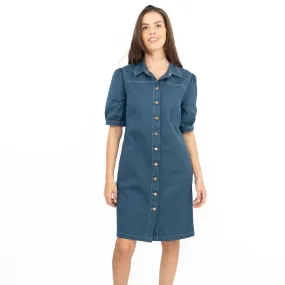 Monsoon Denim Shirt Dress Blue