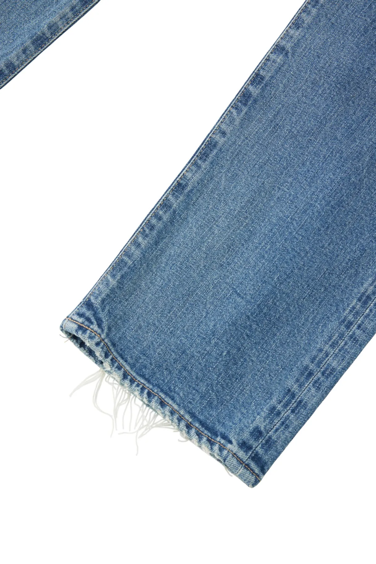 Moussy Denim Bradenton Straight Jeans in Blue