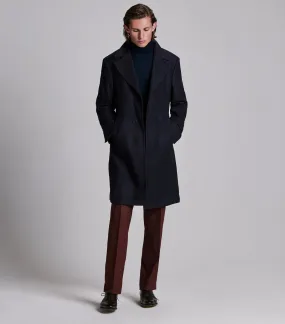 Navy Ulster Cashmere Overcoat