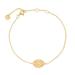 Paige Hammered Star Bracelet | 18K Gold Plated