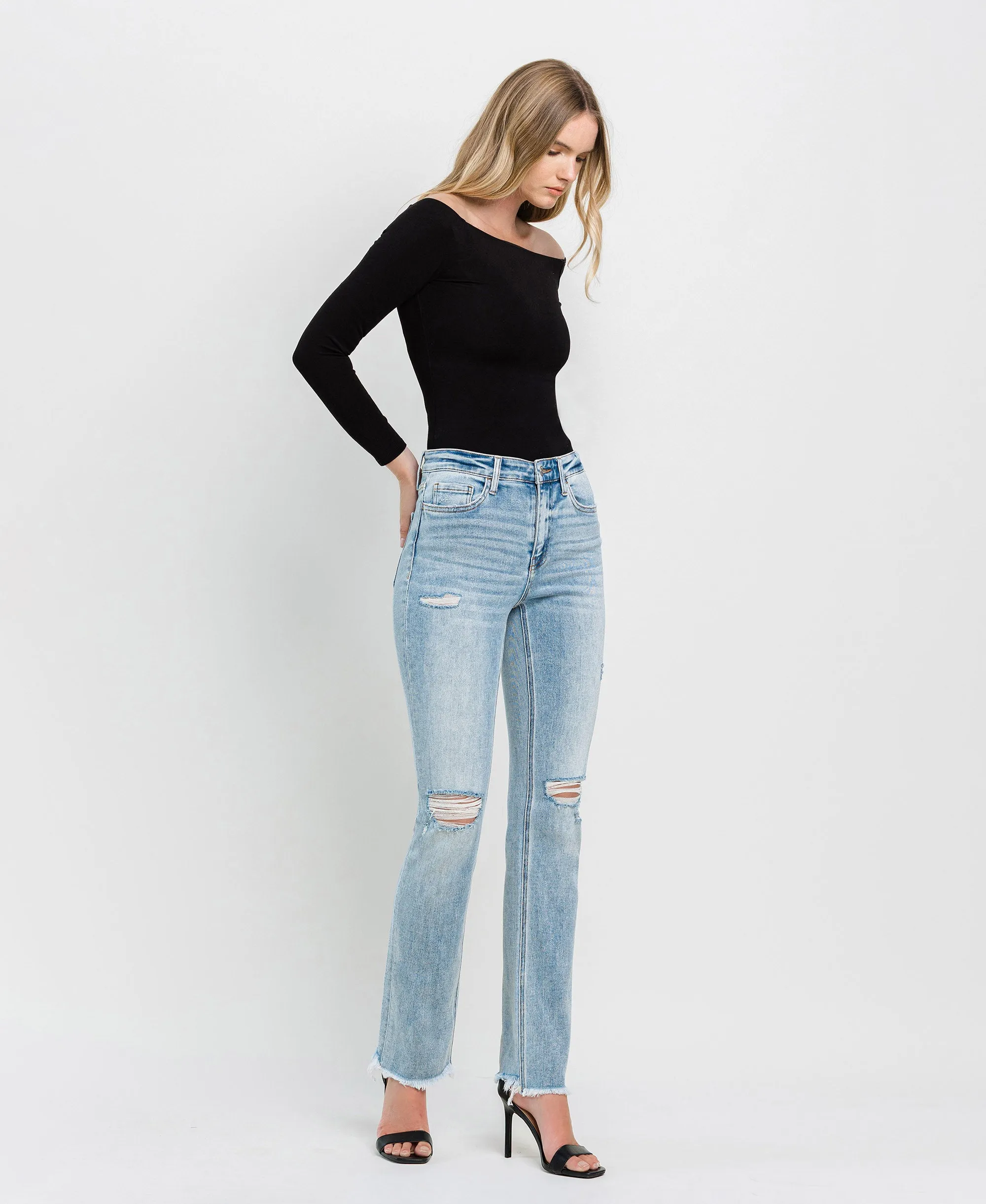 Pamper - High Rise Slim Straight Jeans