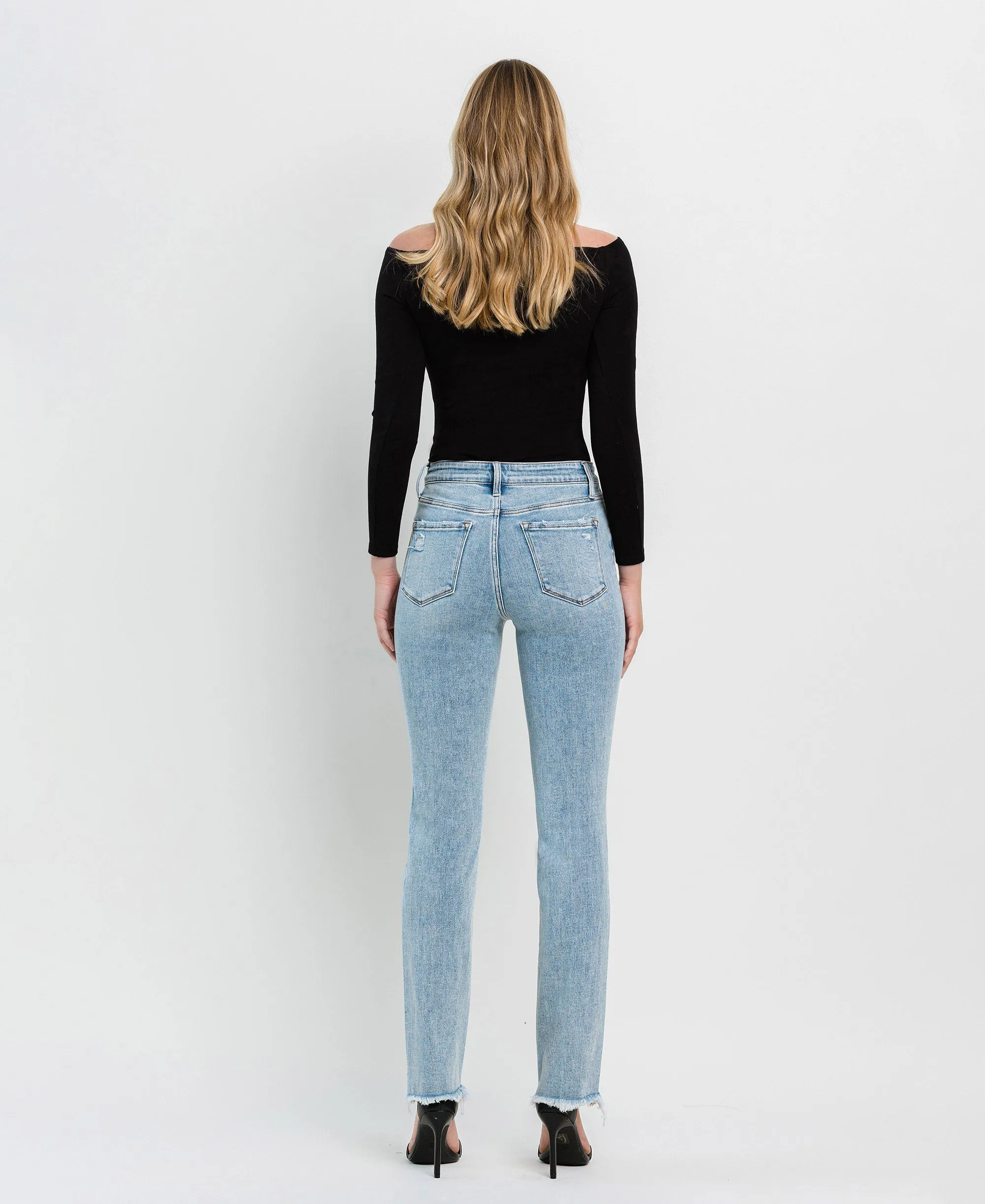 Pamper - High Rise Slim Straight Jeans