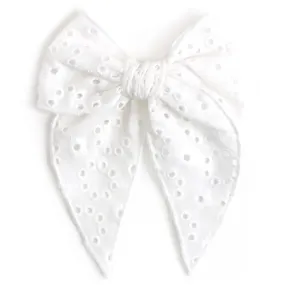 Party Girl Bow - White Eyelet