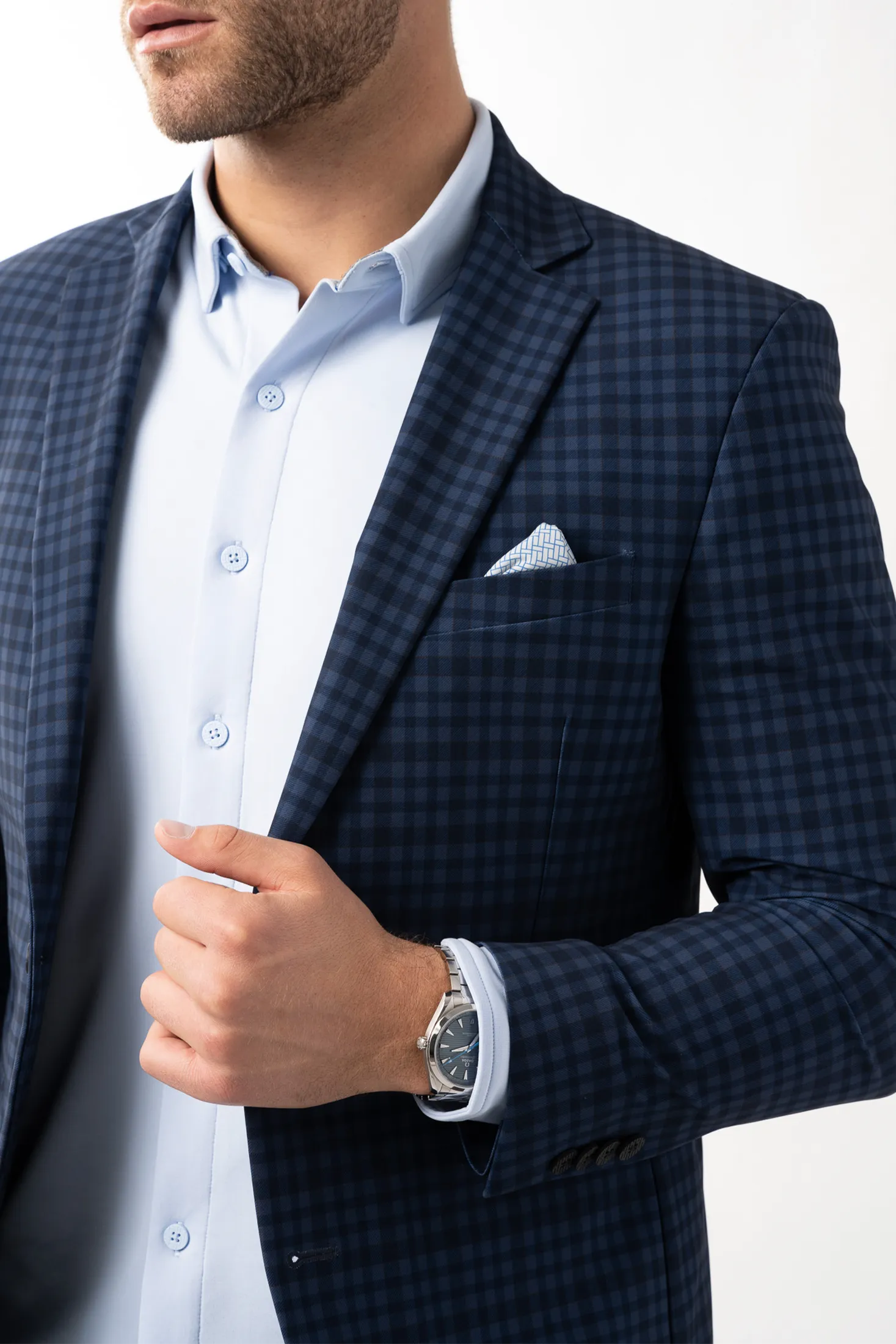 Performance Blazer // BLUE NAVY CHECK