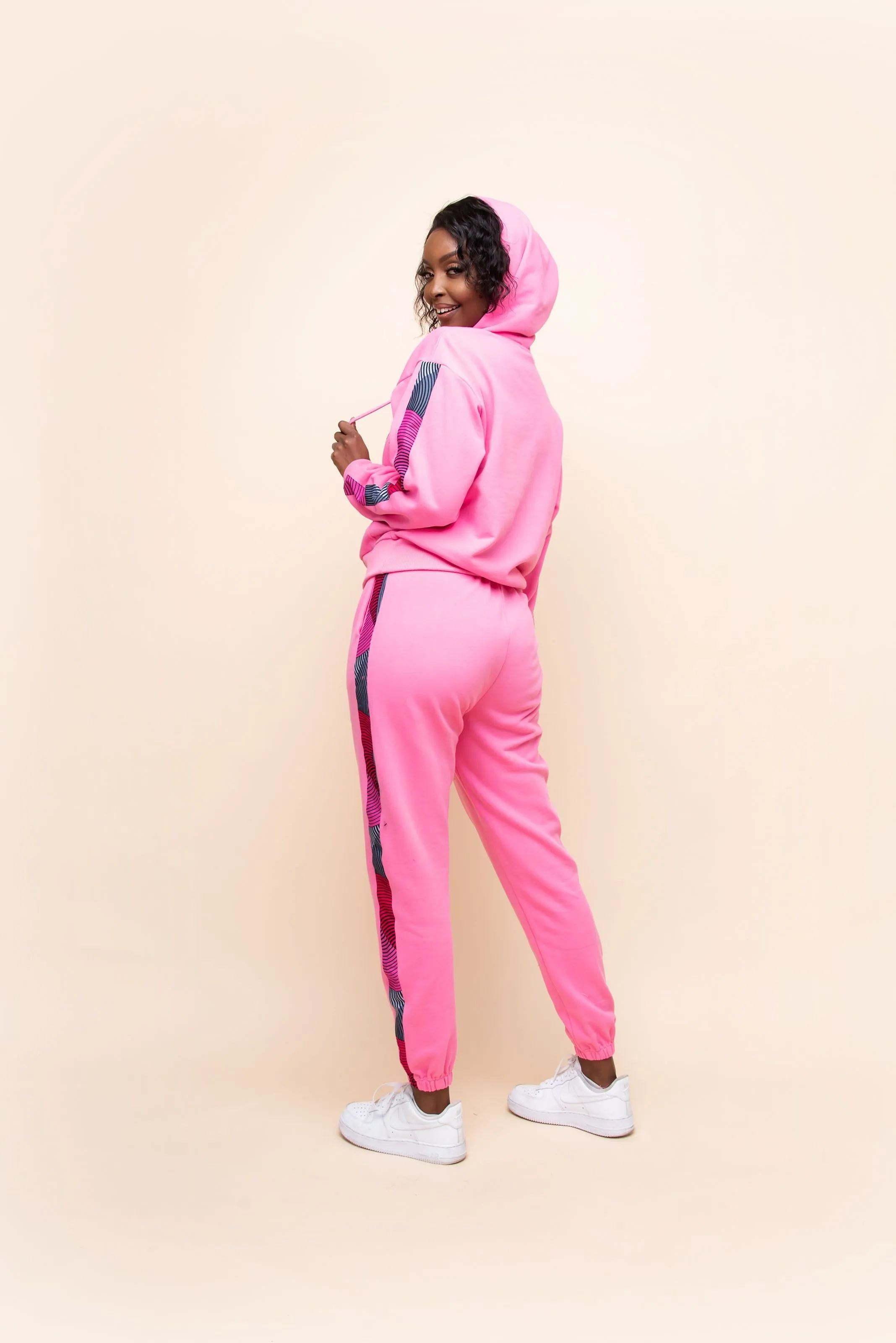 PINK QUEEN Hoodie Jogger Set