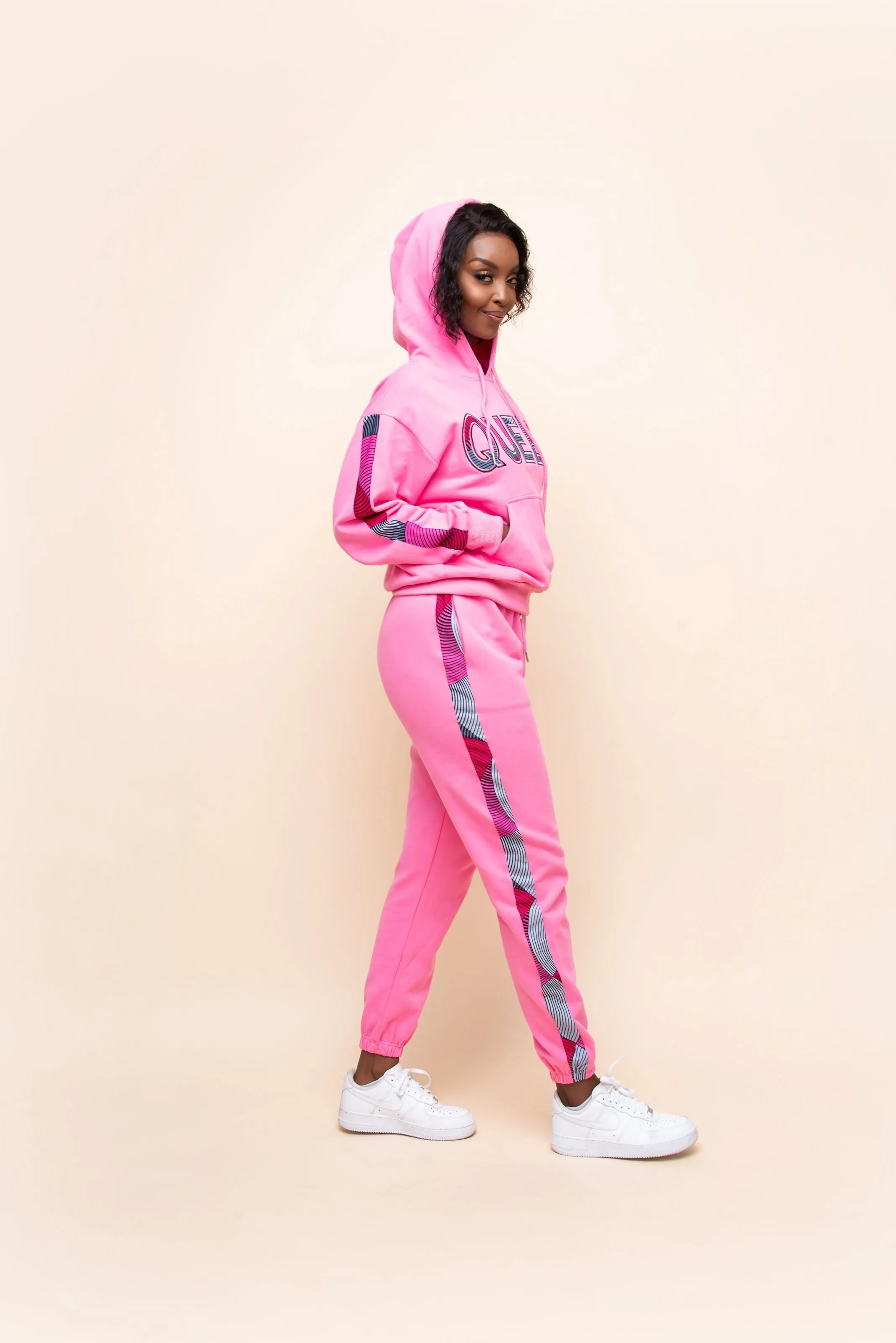 PINK QUEEN Hoodie Jogger Set