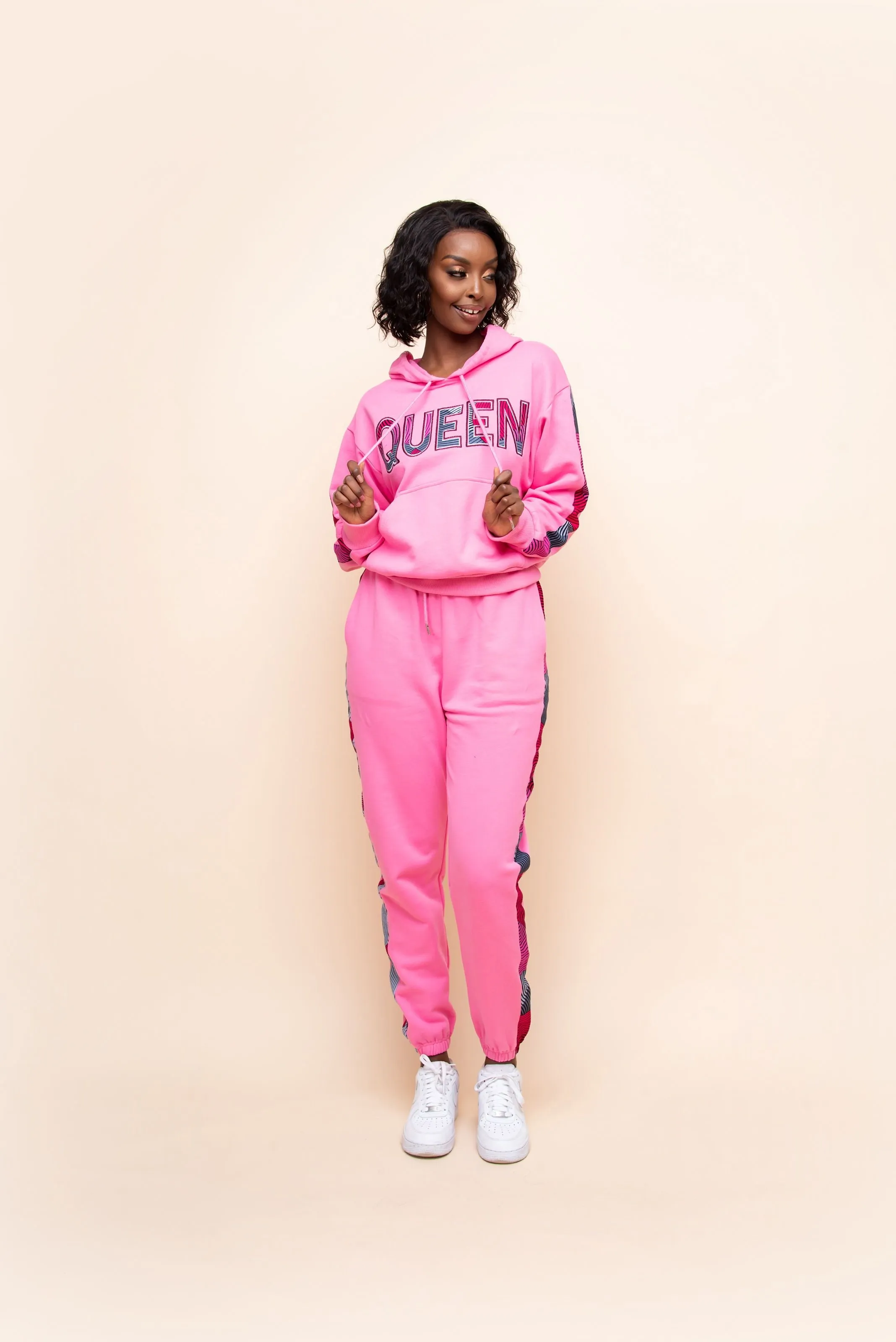 PINK QUEEN Hoodie Jogger Set