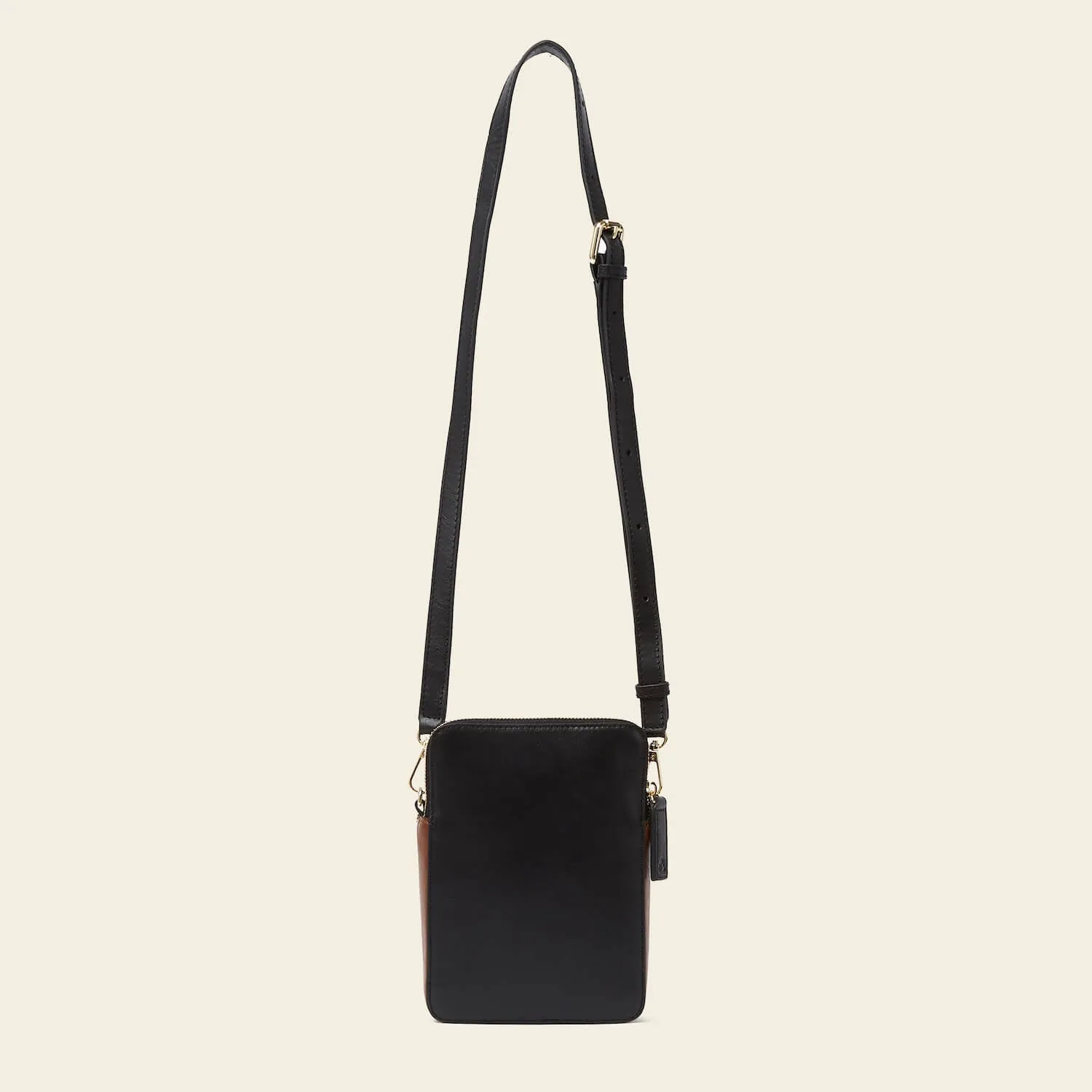 Portia Tall Crossbody - Black Cream Flower