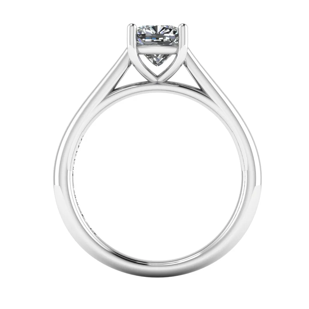 "Fiona" Solitaire Cushion Cut Diamond Engagement Ring SSCC07