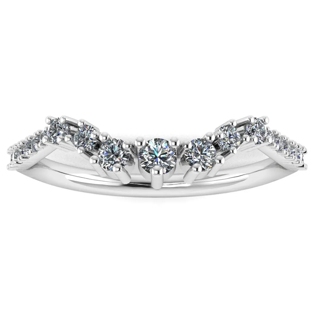 "Lela" Wave Shaped Eternity 0.50ct Diamond Ring ET46