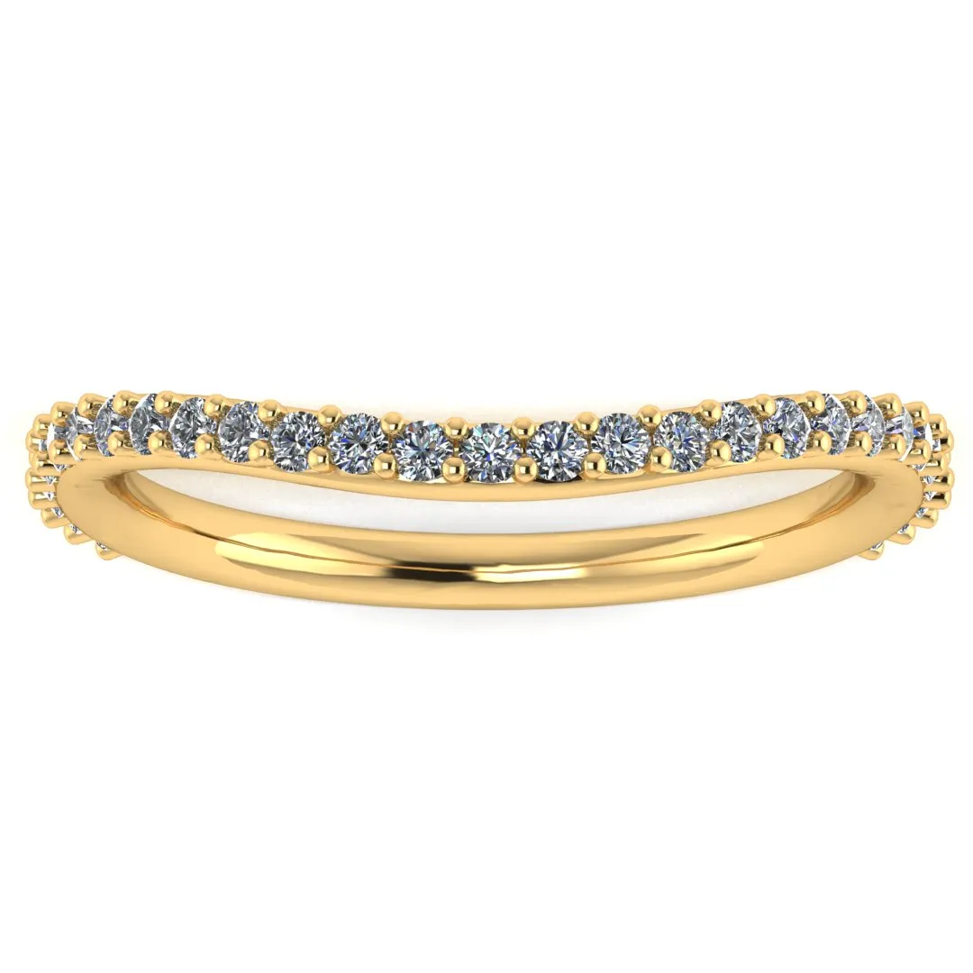 "Malin" Subtly Shaped Dainty 0.35ct Diamond Eternity Band ET26