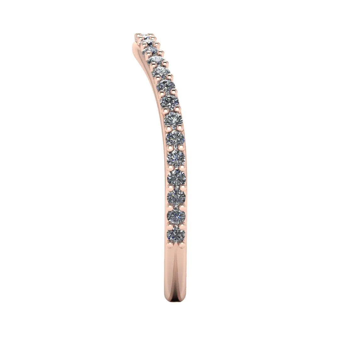 "Malin" Subtly Shaped Dainty 0.35ct Diamond Eternity Band ET26