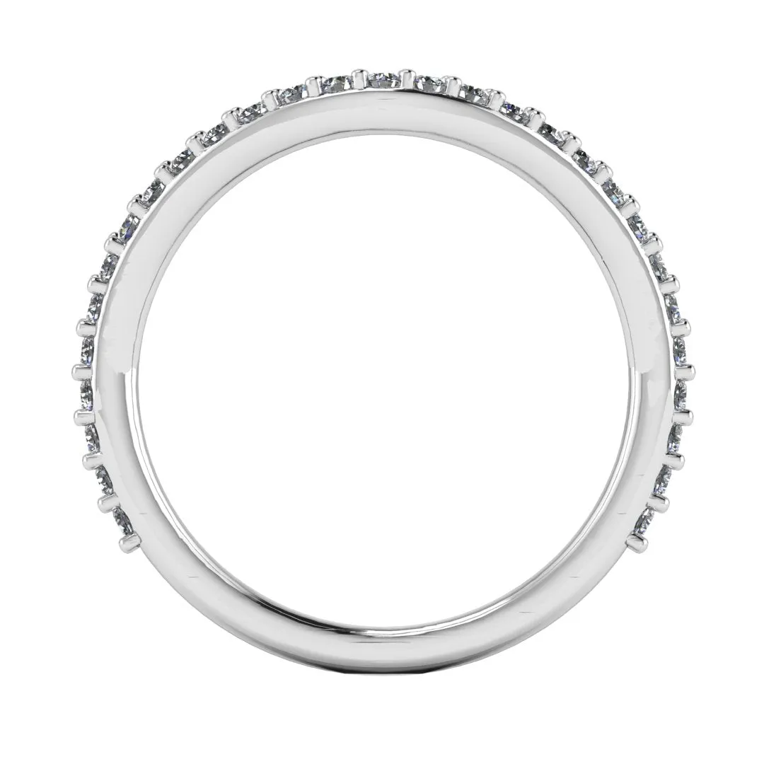 "Malin" Subtly Shaped Dainty 0.35ct Diamond Eternity Band ET26