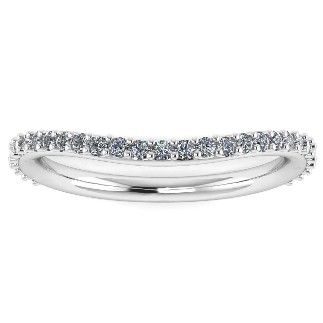 "Malin" Subtly Shaped Dainty 0.35ct Diamond Eternity Band ET26