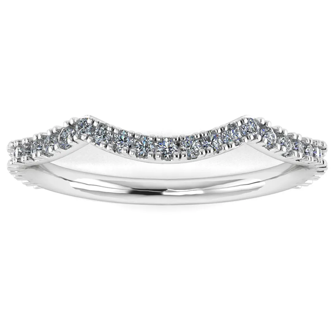 "Suvi" Wave Shaped Micro Set 0.30ct Diamond Eternity Ring ET53