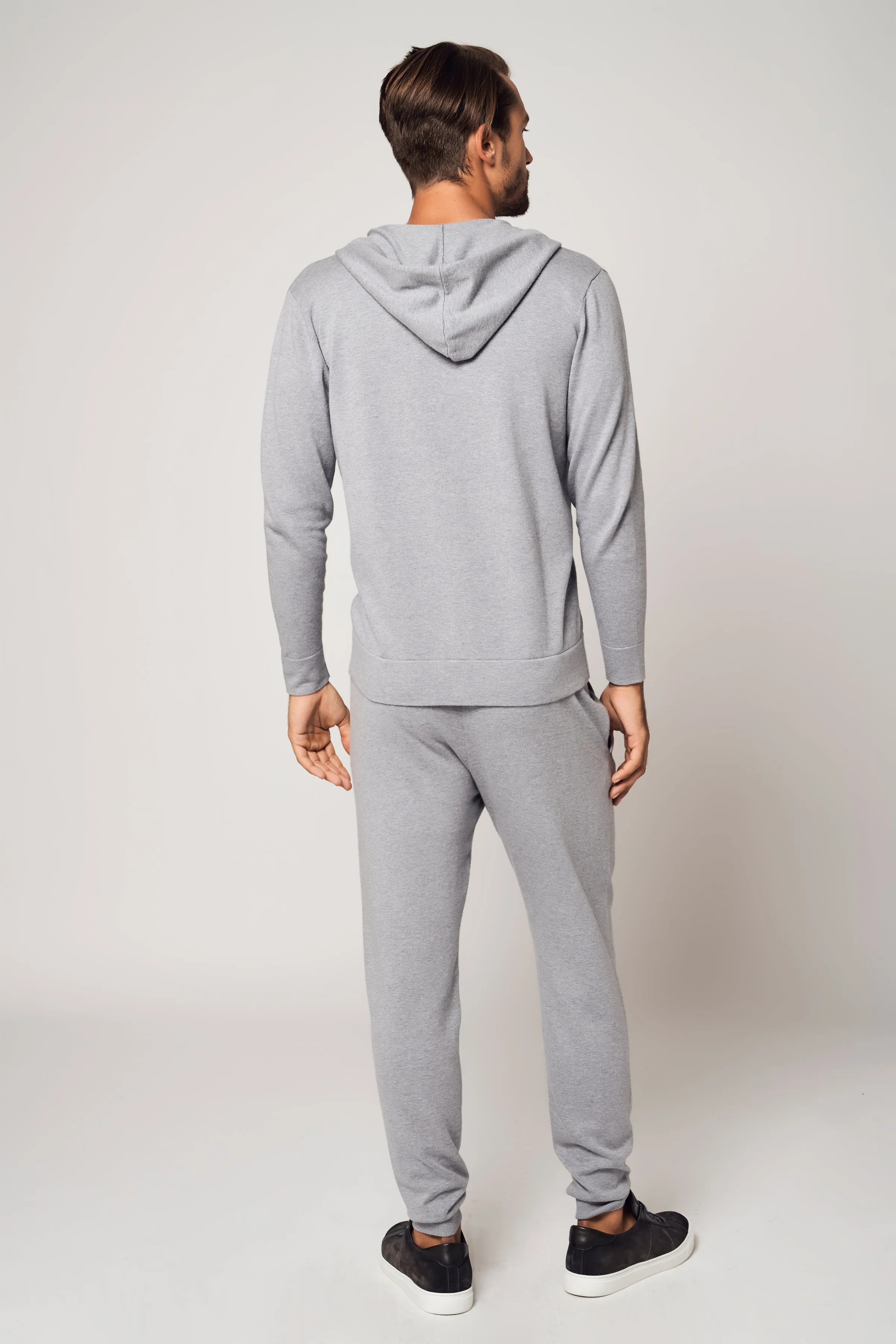 Refined Zip-Up Cotton Hoodie SET