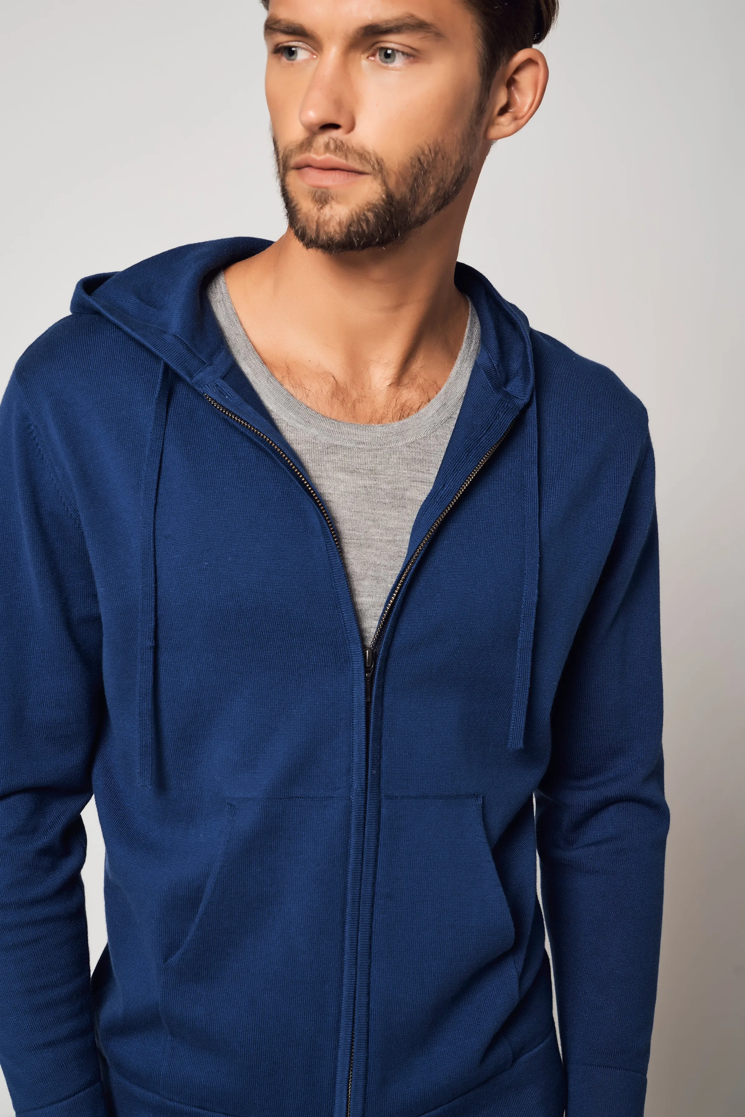 Refined Zip-Up Cotton Hoodie SET