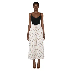 REFORMATION White Floral Linen Pants | Size 4