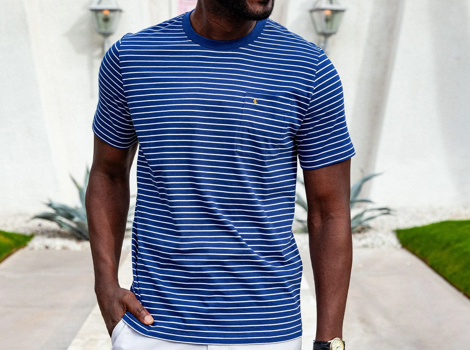 Ringer T-Shirt - Wayne Stripe - Navy