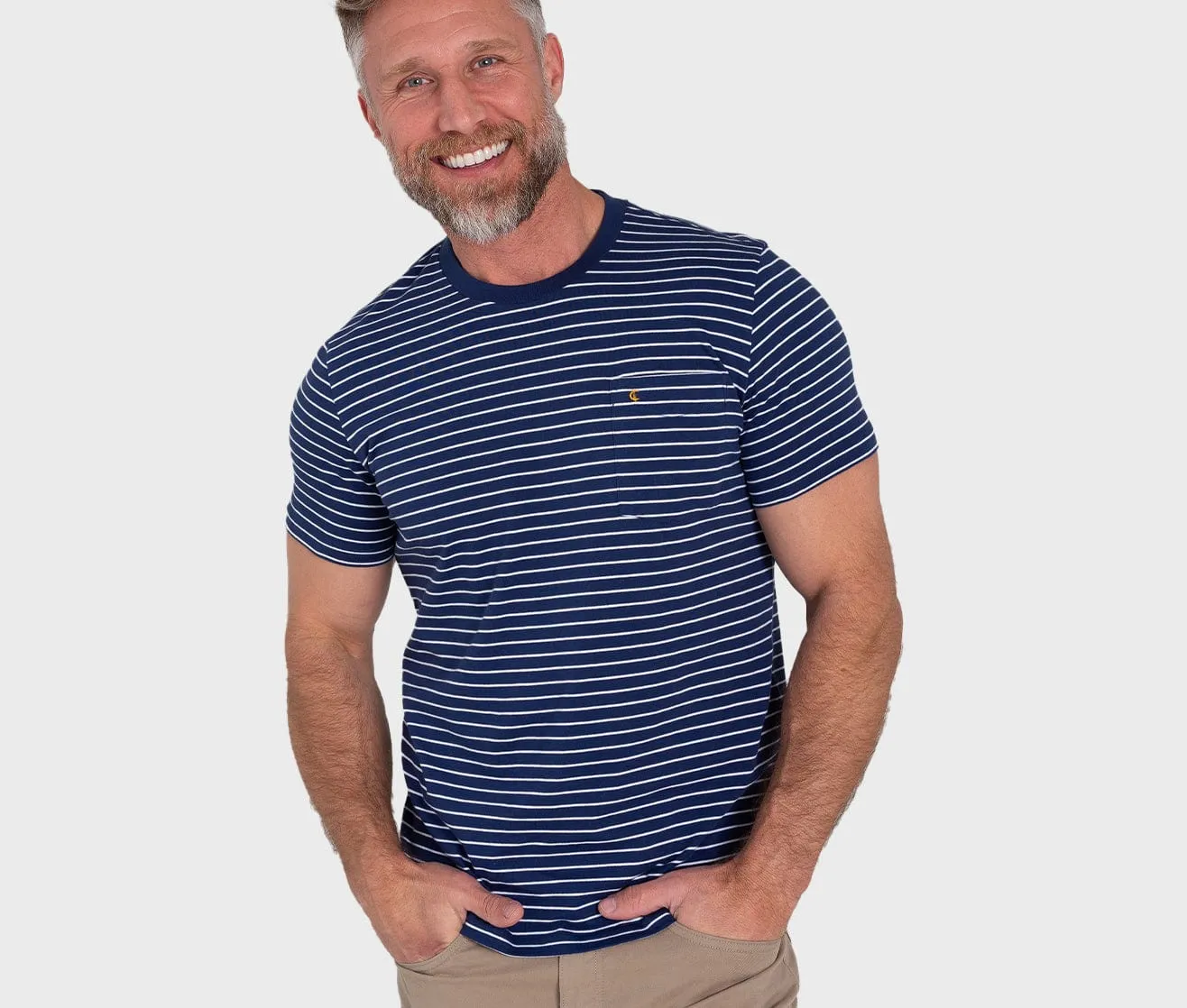 Ringer T-Shirt - Wayne Stripe - Navy