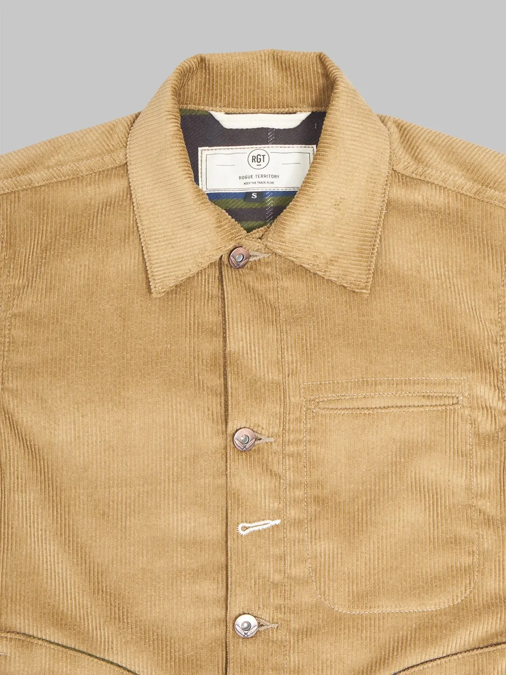 Rogue Territory Supply Jacket Lined Tan Corduroy