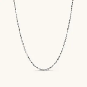 Rope Necklace In Silver