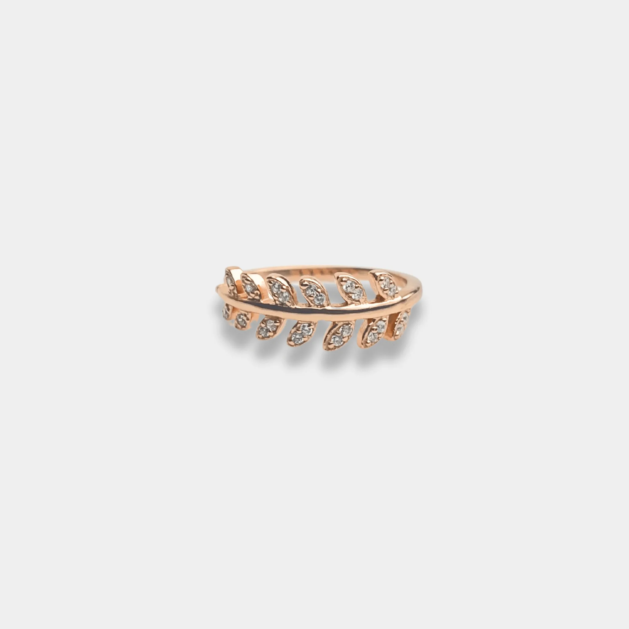 rose gold Leafy Elegance Ring