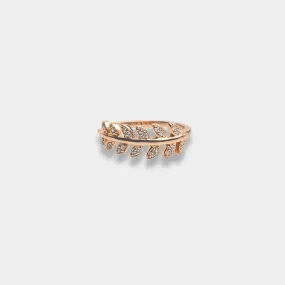 rose gold Leafy Elegance Ring