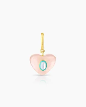 Rose Quartz Heart Parker Charm