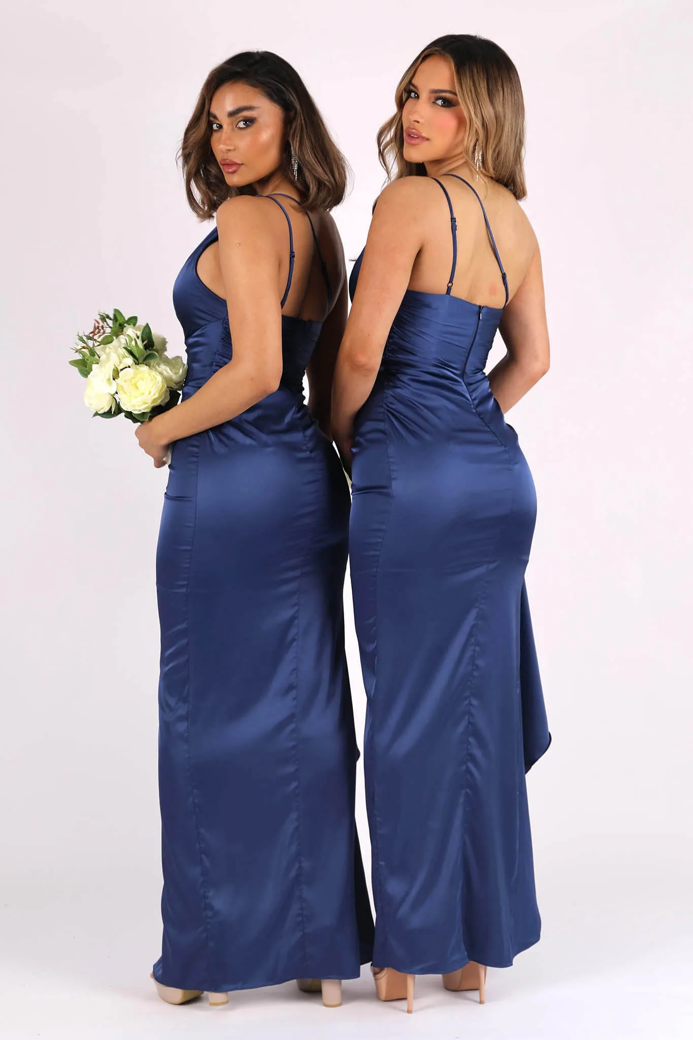 Shay One Shoulder Maxi Dress - Navy