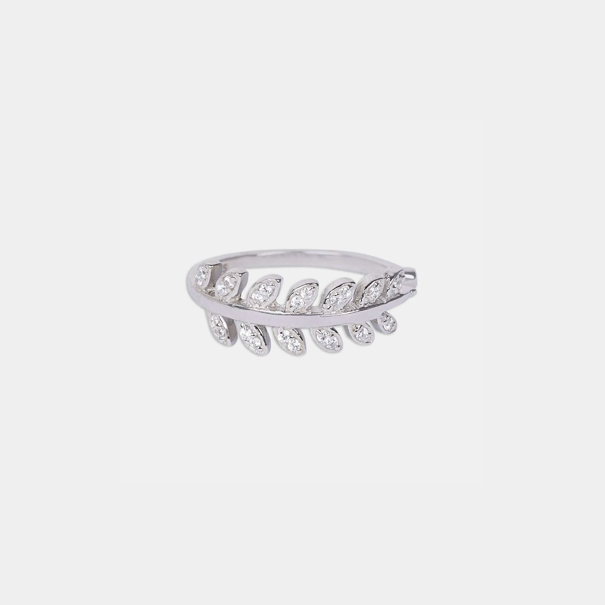 silver Leafy Elegance Ring