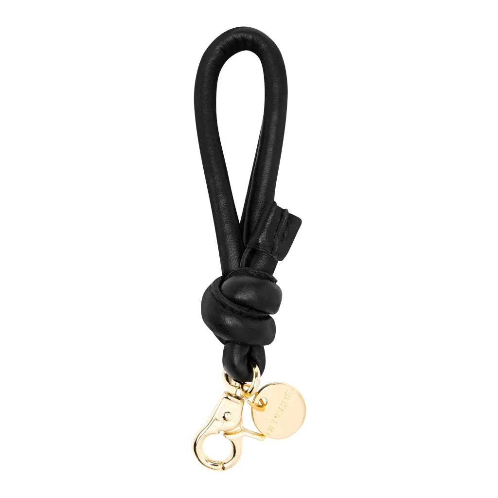 Small keyhanger in soft leather and metal / 14868 - Black (Nero)