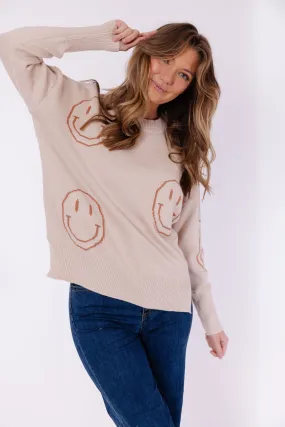 Smile Sweater in Beige