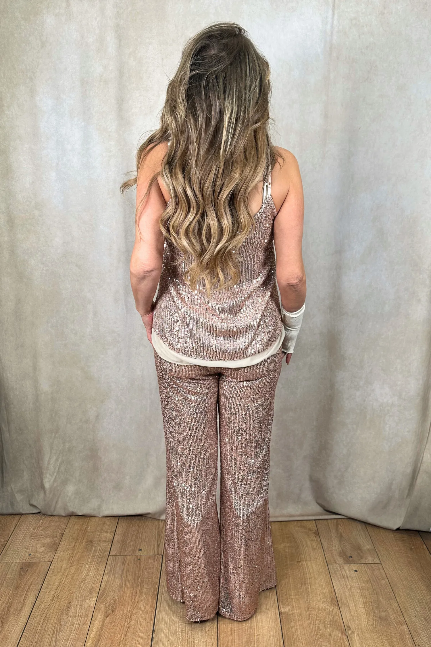 Sophia Sequin Wide Leg Trousers