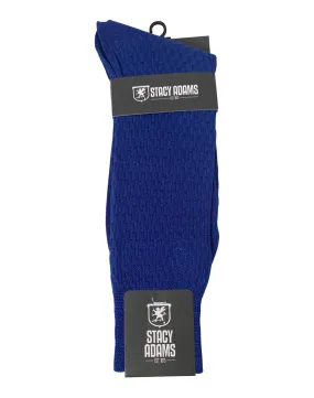 Stacy Adams Basket Weave Dress Socks - Royal Blue