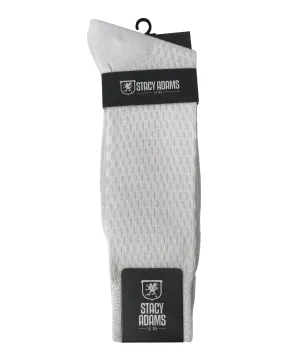 Stacy Adams Basket Weave Dress Socks - White